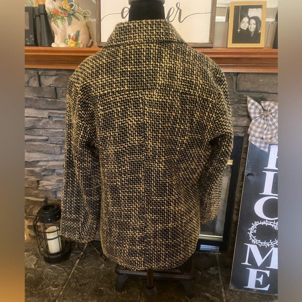 Orvis Black/Brown Tweed Button-Front Jacket 10P - Picture 2 of 9